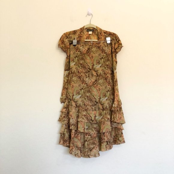 Robert Louis Dresses & Skirts - Vintage Robert Louis Snake Skin Print Skirt Set